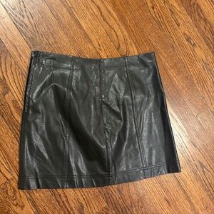 Wild Fable Black Leather Skirt